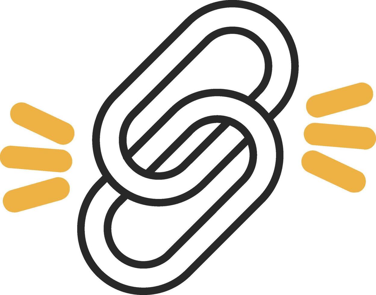 Link Skined Filled Icon vector