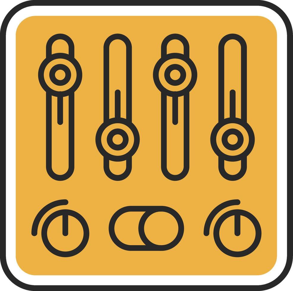 Control Skined Filled Icon vector