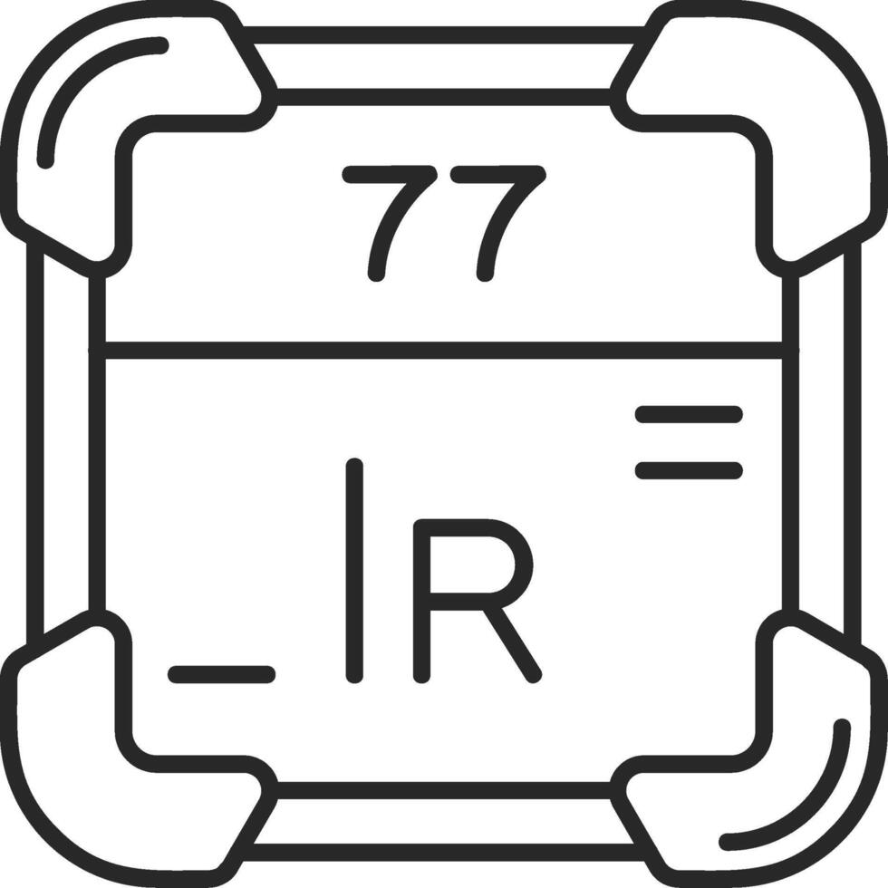 Iridium Skined Filled Icon vector