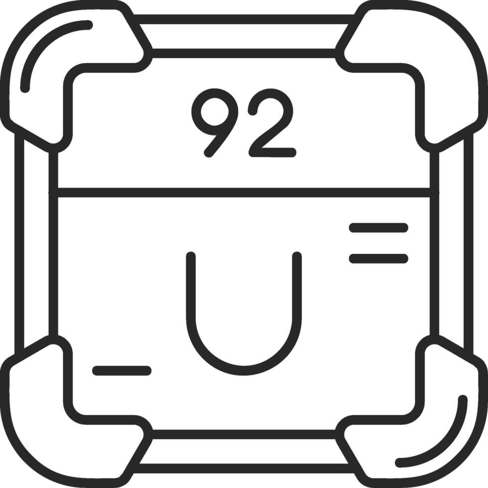 Uranium Skined Filled Icon vector