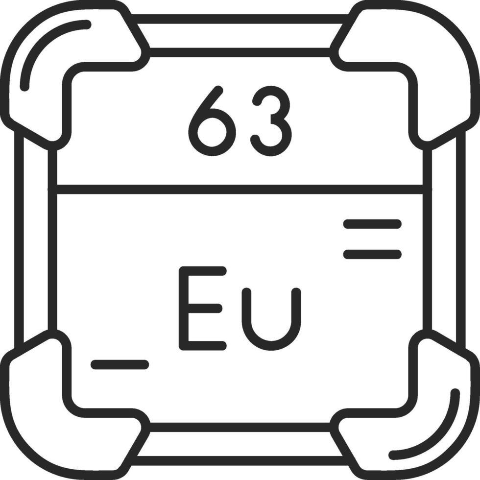 europio desollado lleno icono vector