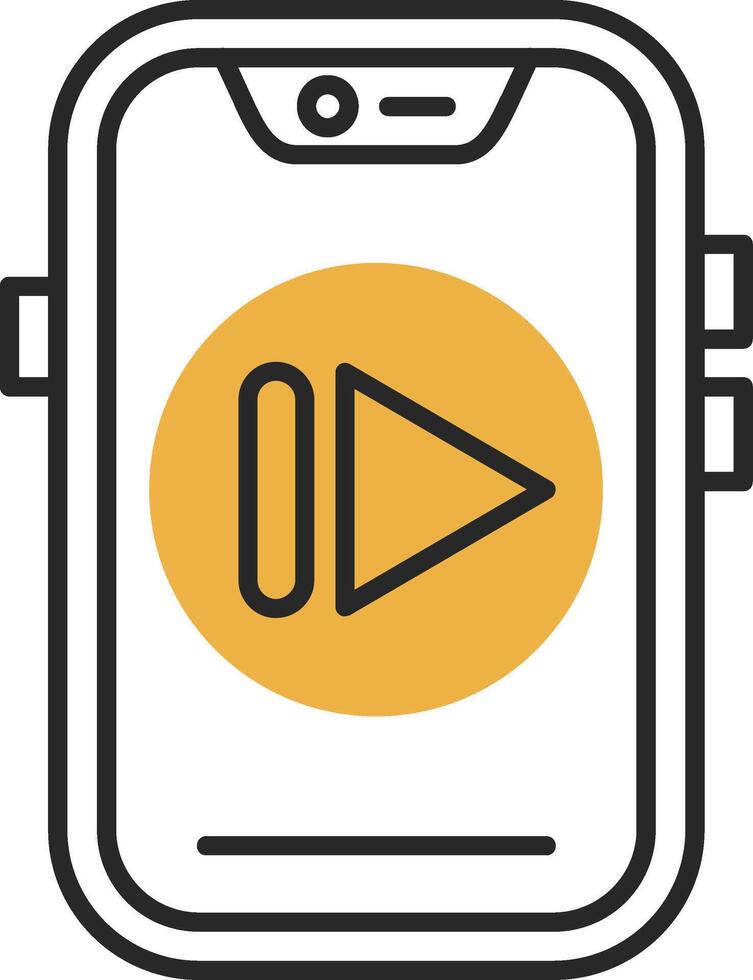Next Skined Filled Icon vector