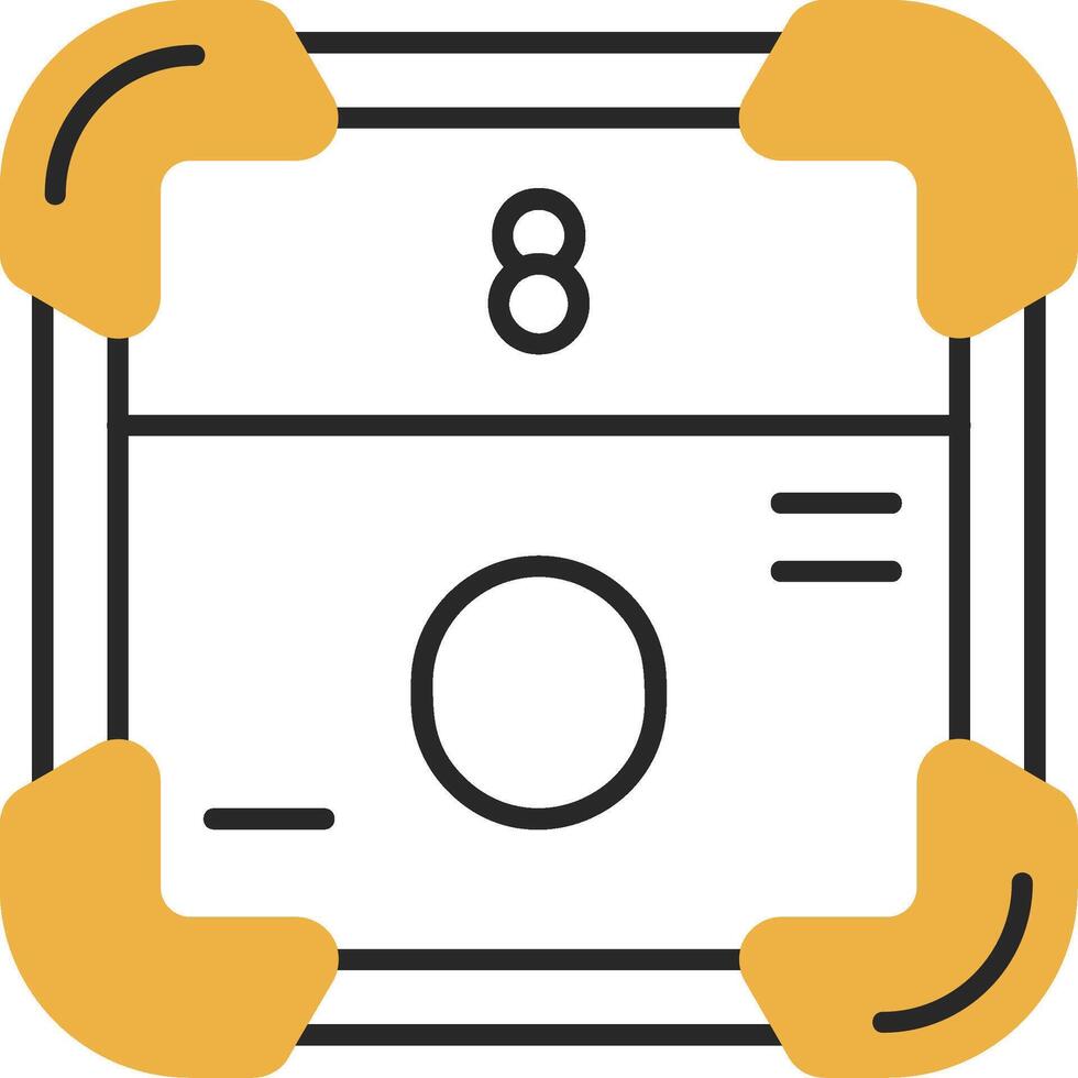 Oxygen Skined Filled Icon vector