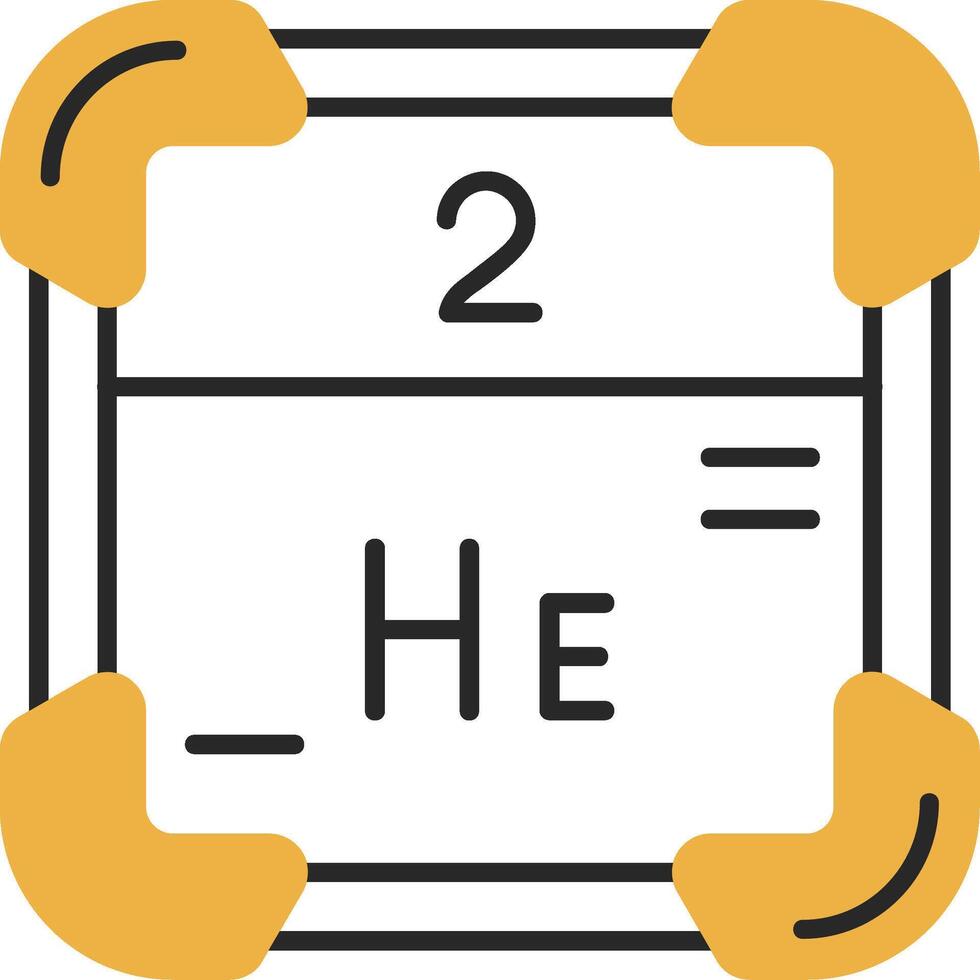Helium Skined Filled Icon vector