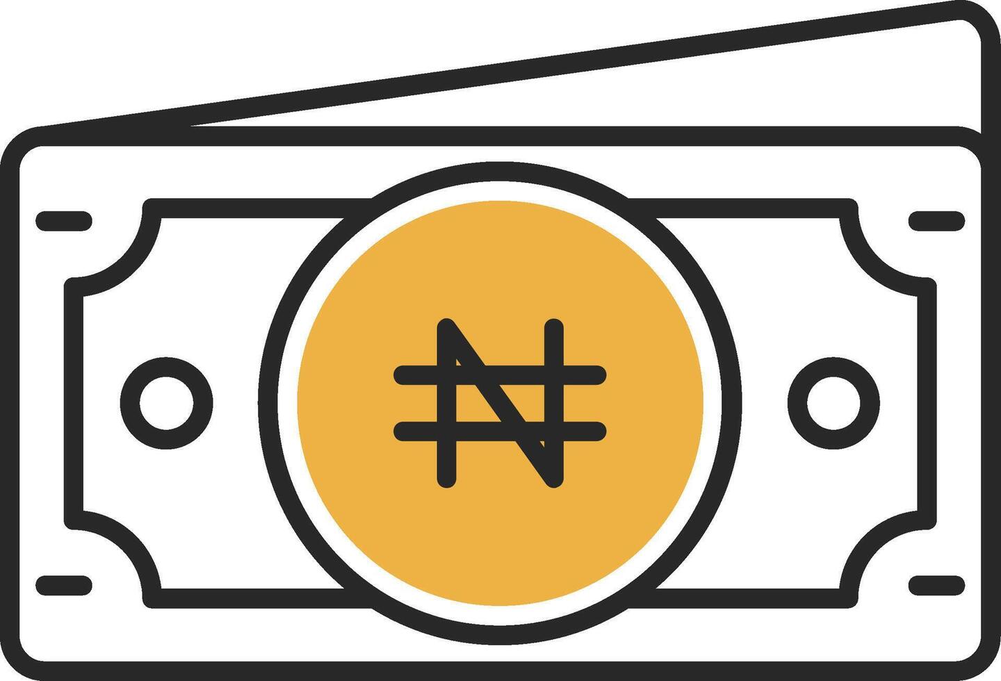 Namecoin desollado lleno icono vector