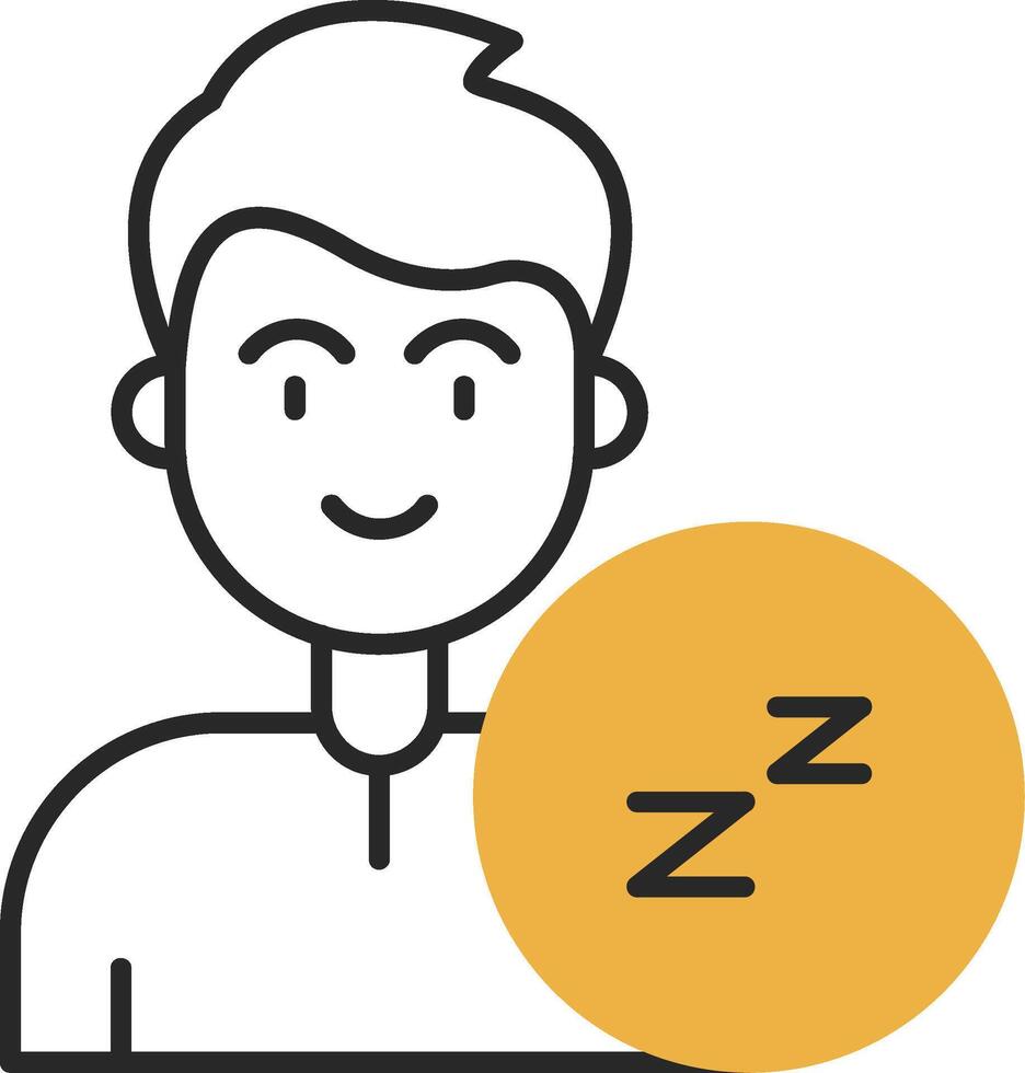 Sleep Skined Filled Icon vector
