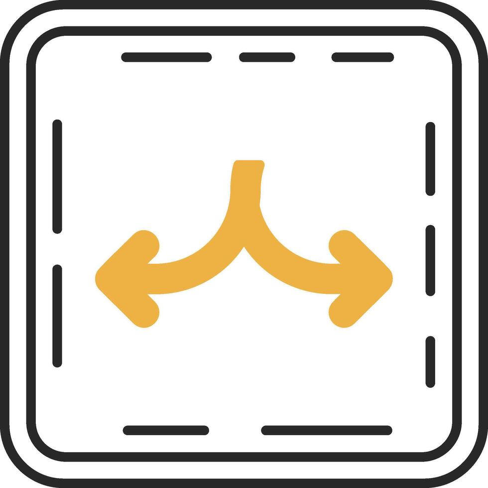 Shuffle Skined Filled Icon vector