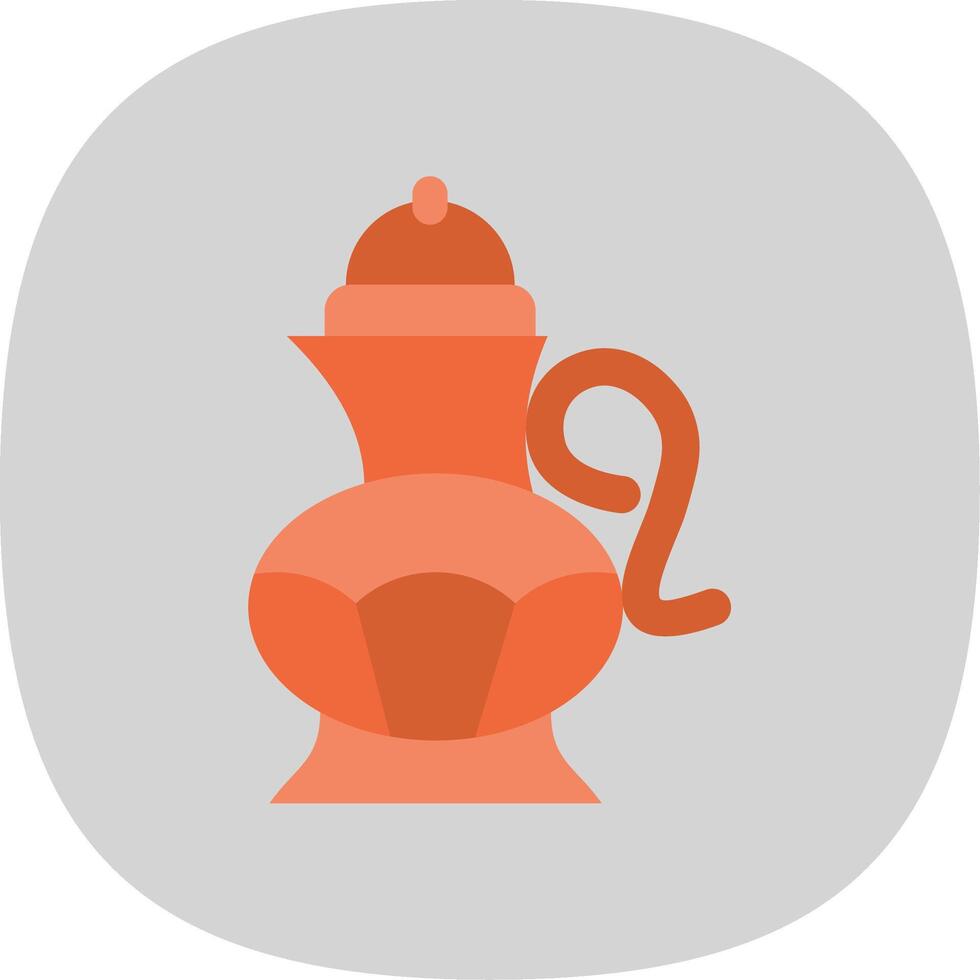 Tea pot Flat Curve Icon vector