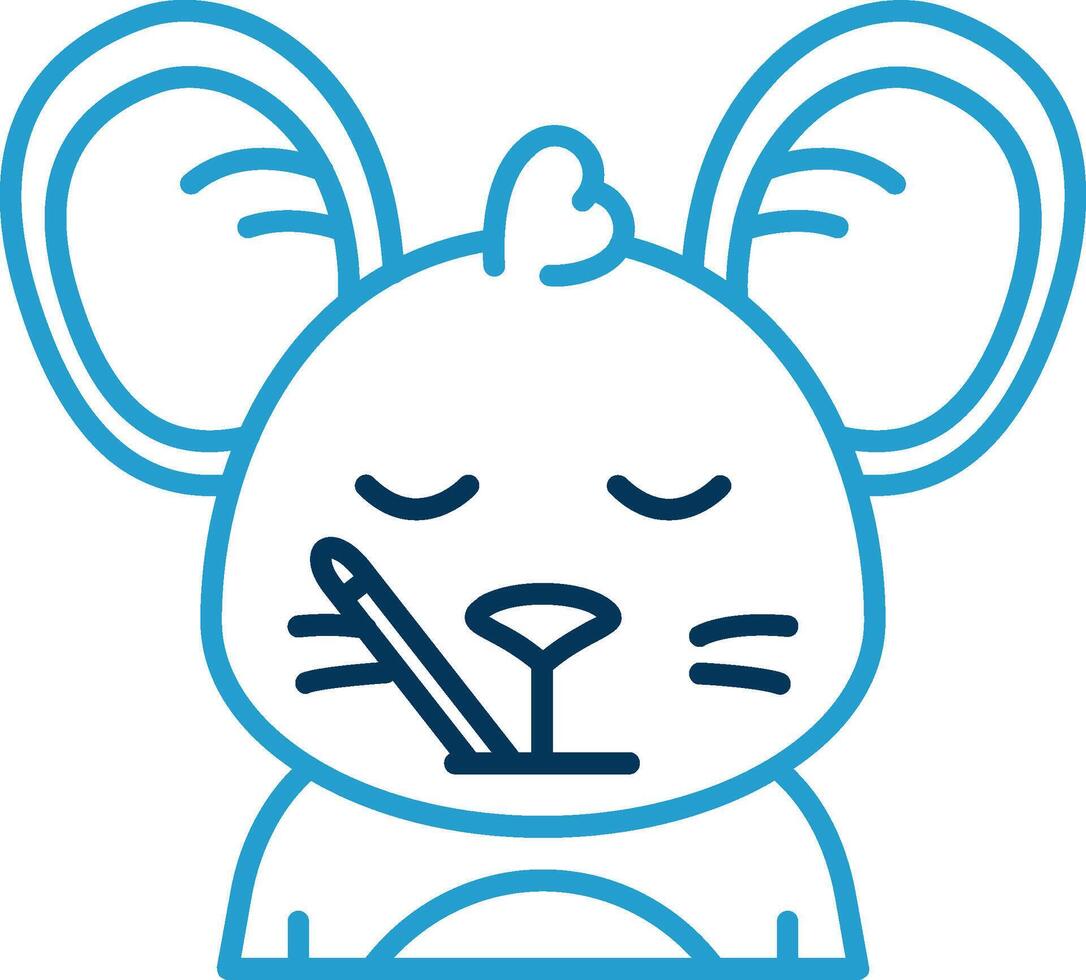 Sick Line Blue Two Color Icon vector