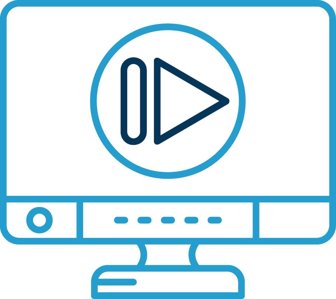 Next Line Blue Two Color Icon vector