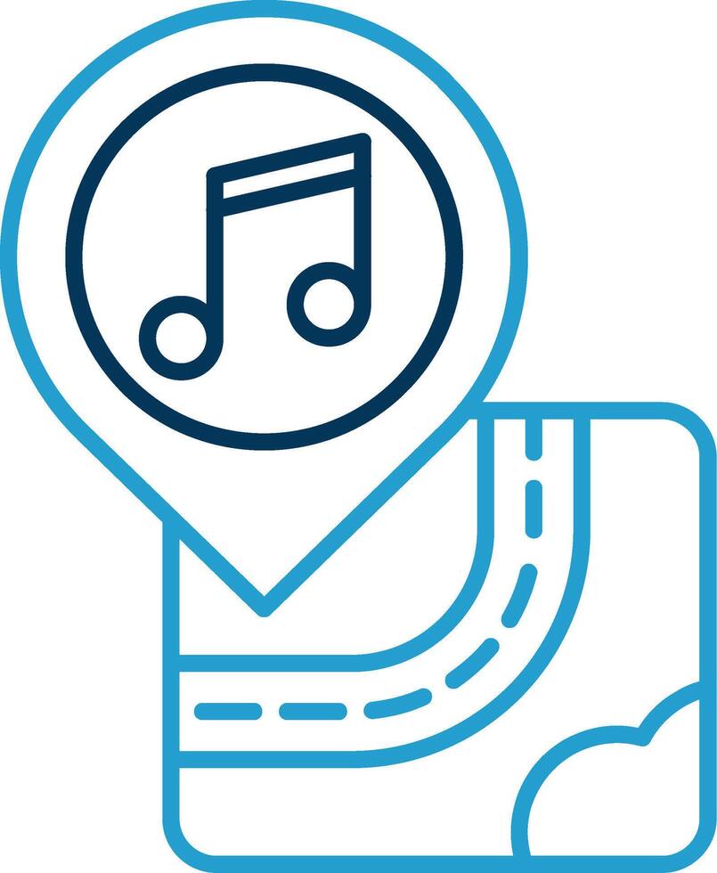 Concert Line Blue Two Color Icon vector