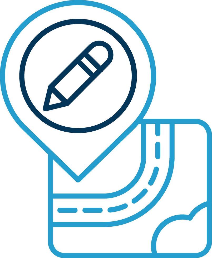 Edit Line Blue Two Color Icon vector