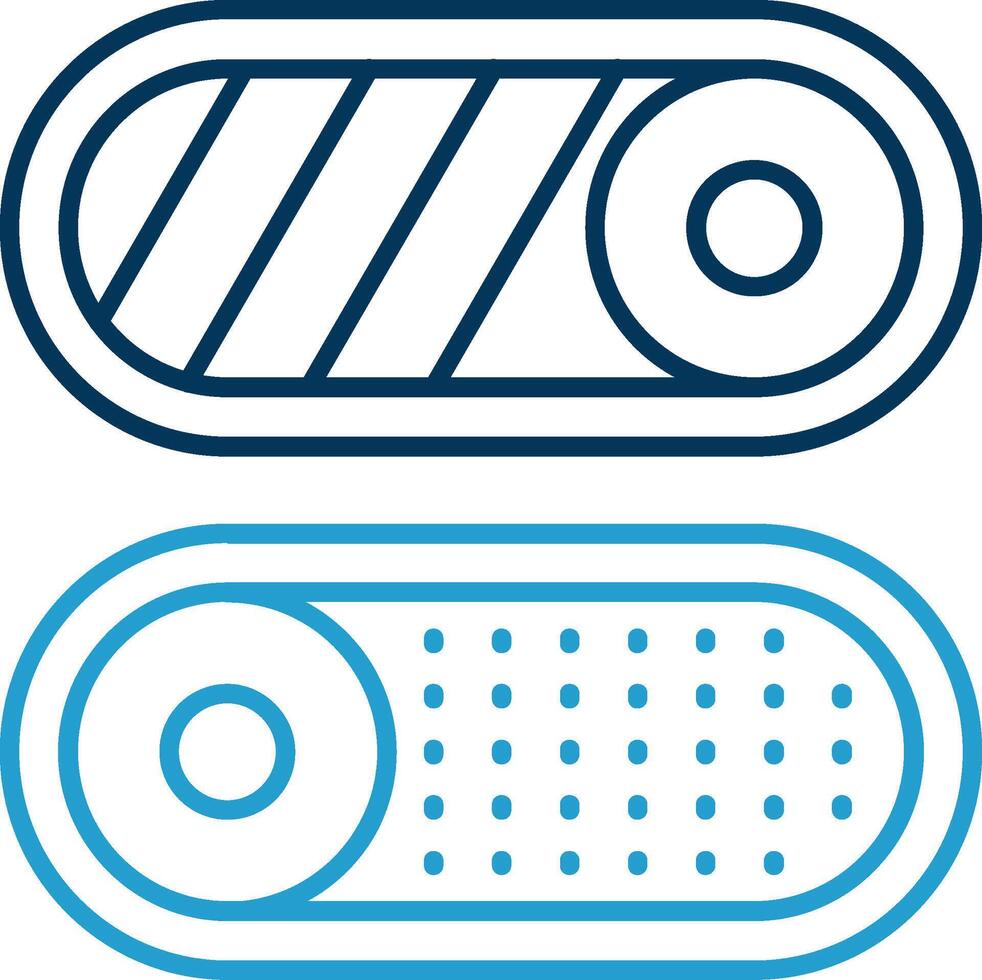 Toggle Line Blue Two Color Icon vector