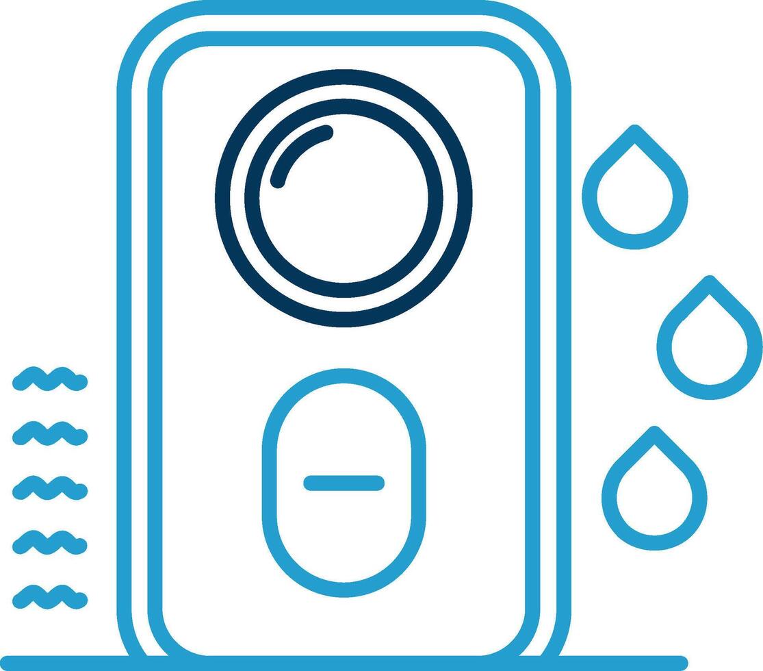 Humidifier Line Blue Two Color Icon vector