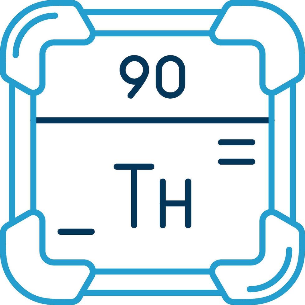 Thorium Line Blue Two Color Icon vector