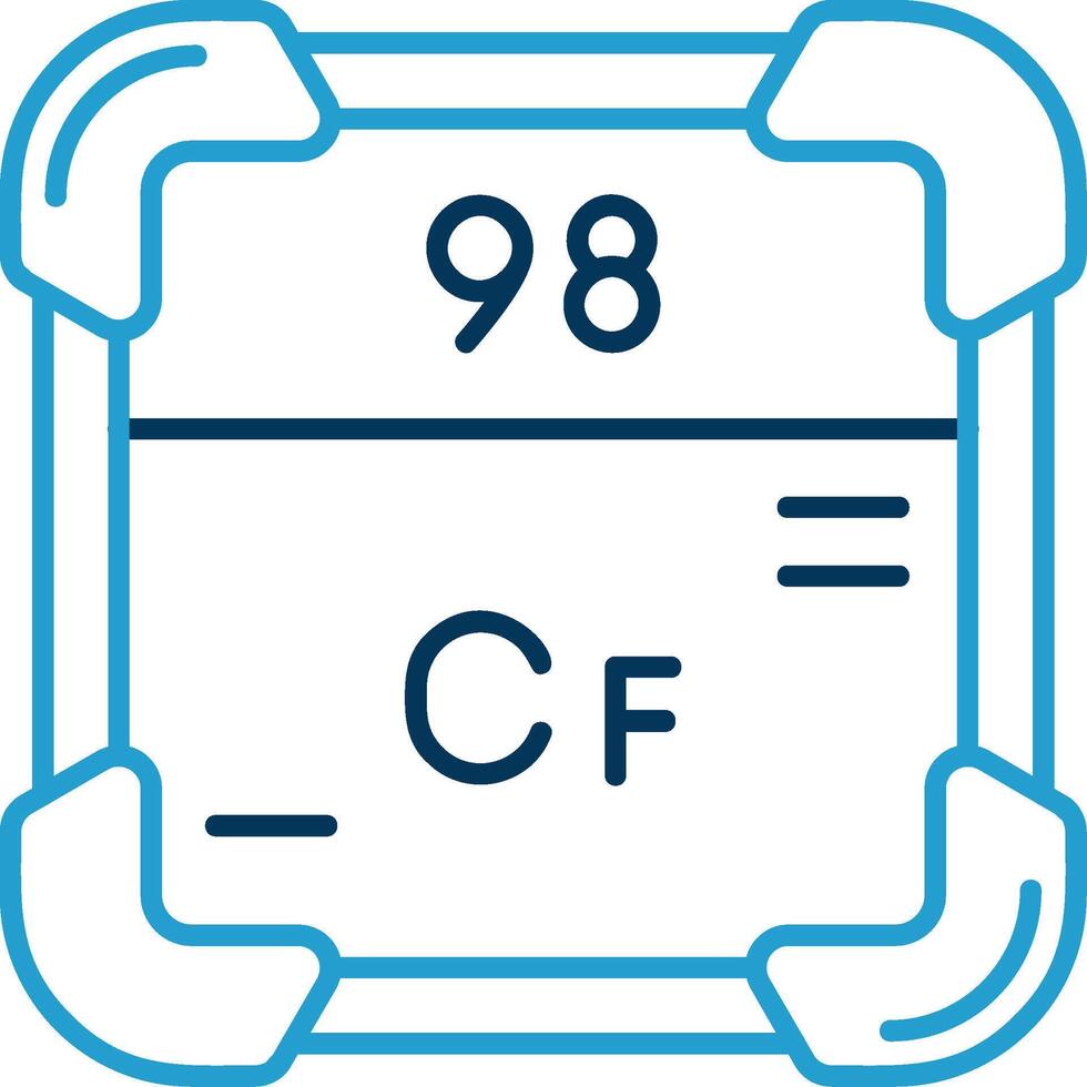 Californium Line Blue Two Color Icon vector