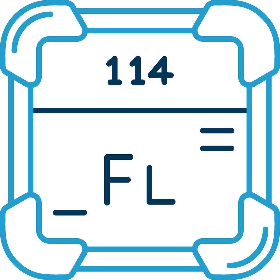 Flerovium Line Blue Two Color Icon vector