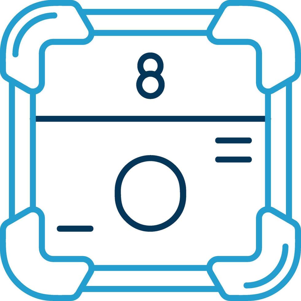 Oxygen Line Blue Two Color Icon vector