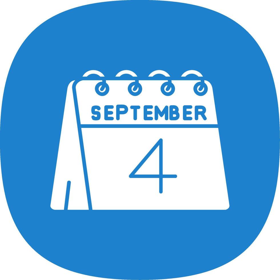 4th of September Glyph Curve Icon vector