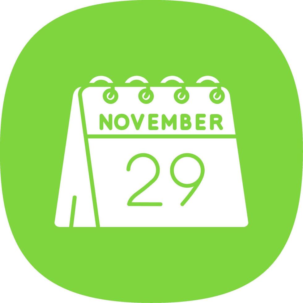 29th of November Glyph Curve Icon vector