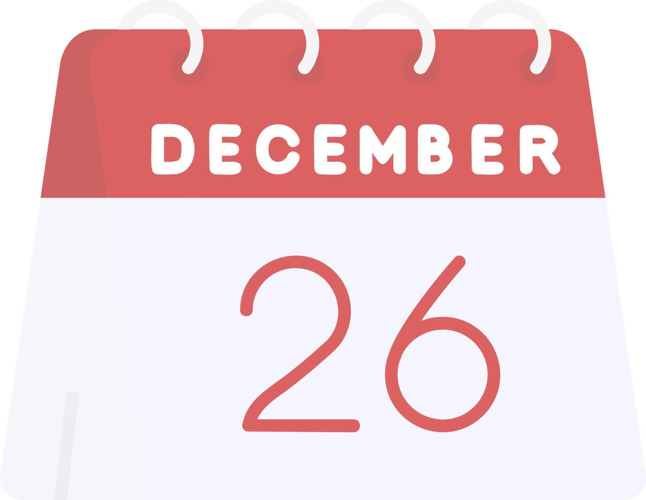 26th of December Flat Light Icon vector