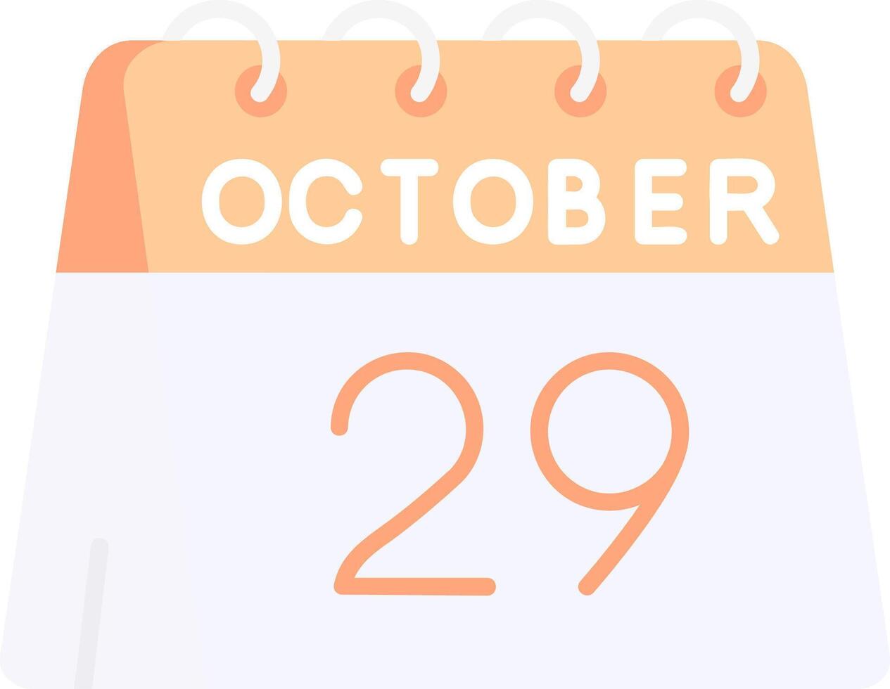 29th of October Flat Light Icon vector