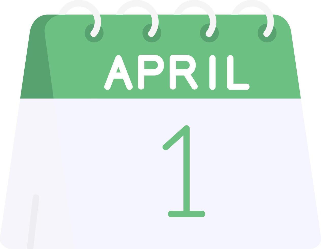 1st of April Flat Light Icon vector