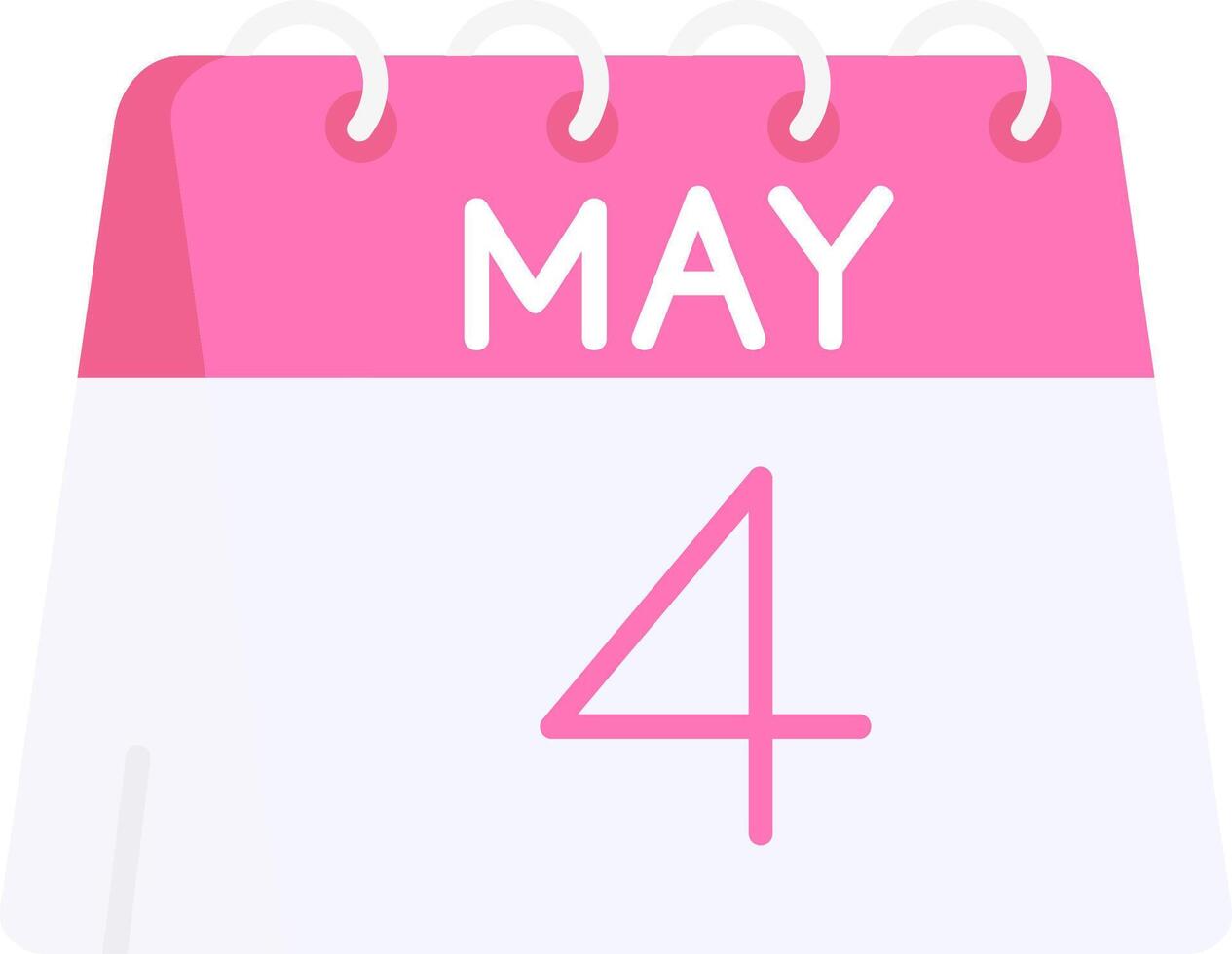 4th of May Flat Light Icon vector