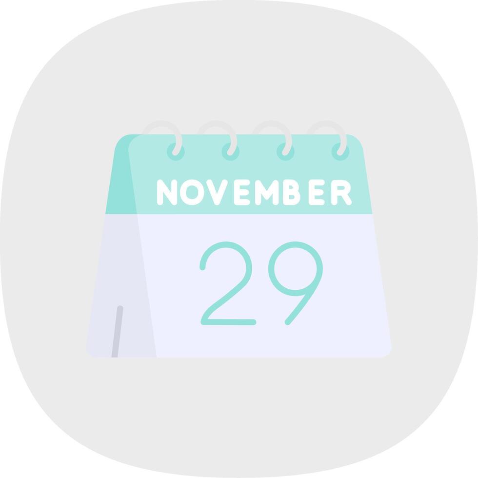 29th of November Flat Curve Icon vector