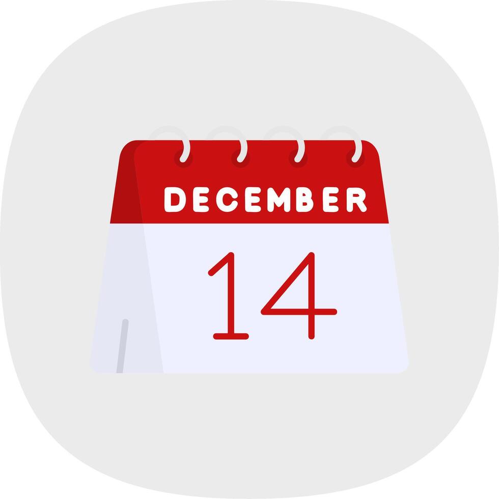 14th of December Flat Curve Icon vector