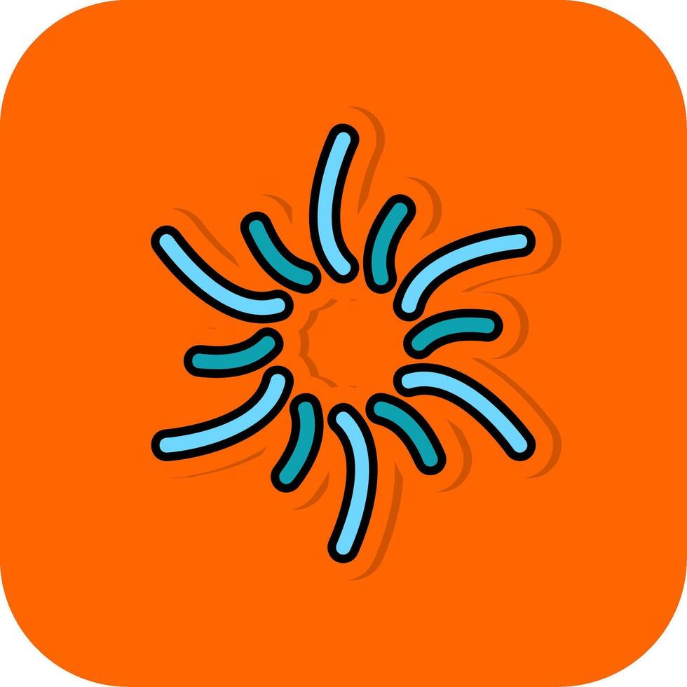 ciclón lleno naranja antecedentes icono vector