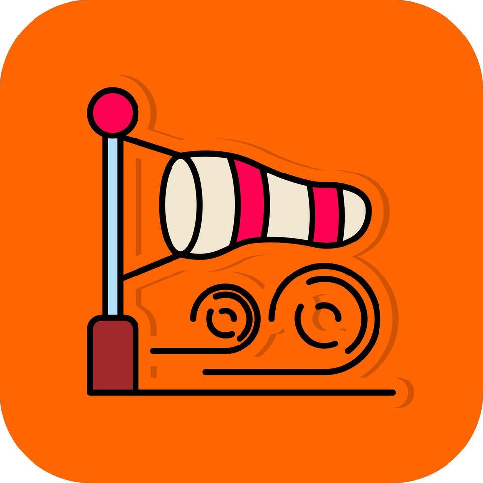 Direction Filled Orange background Icon vector