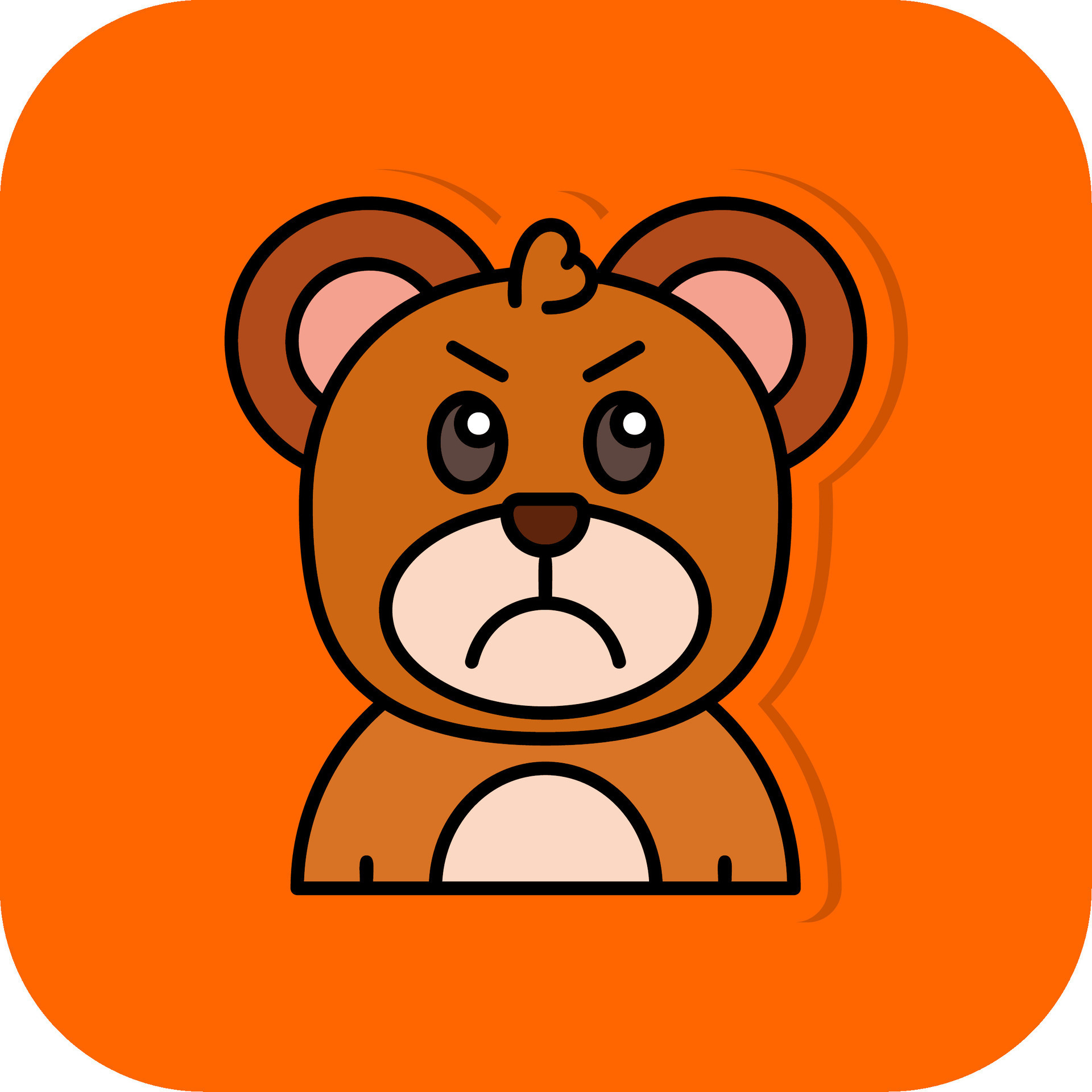 Angry Filled Orange background Icon 41744781 Vector Art at Vecteezy