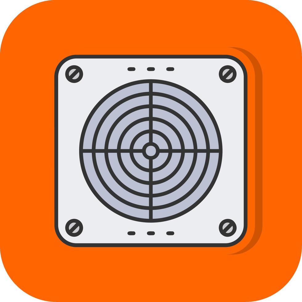Extractor Filled Orange background Icon vector