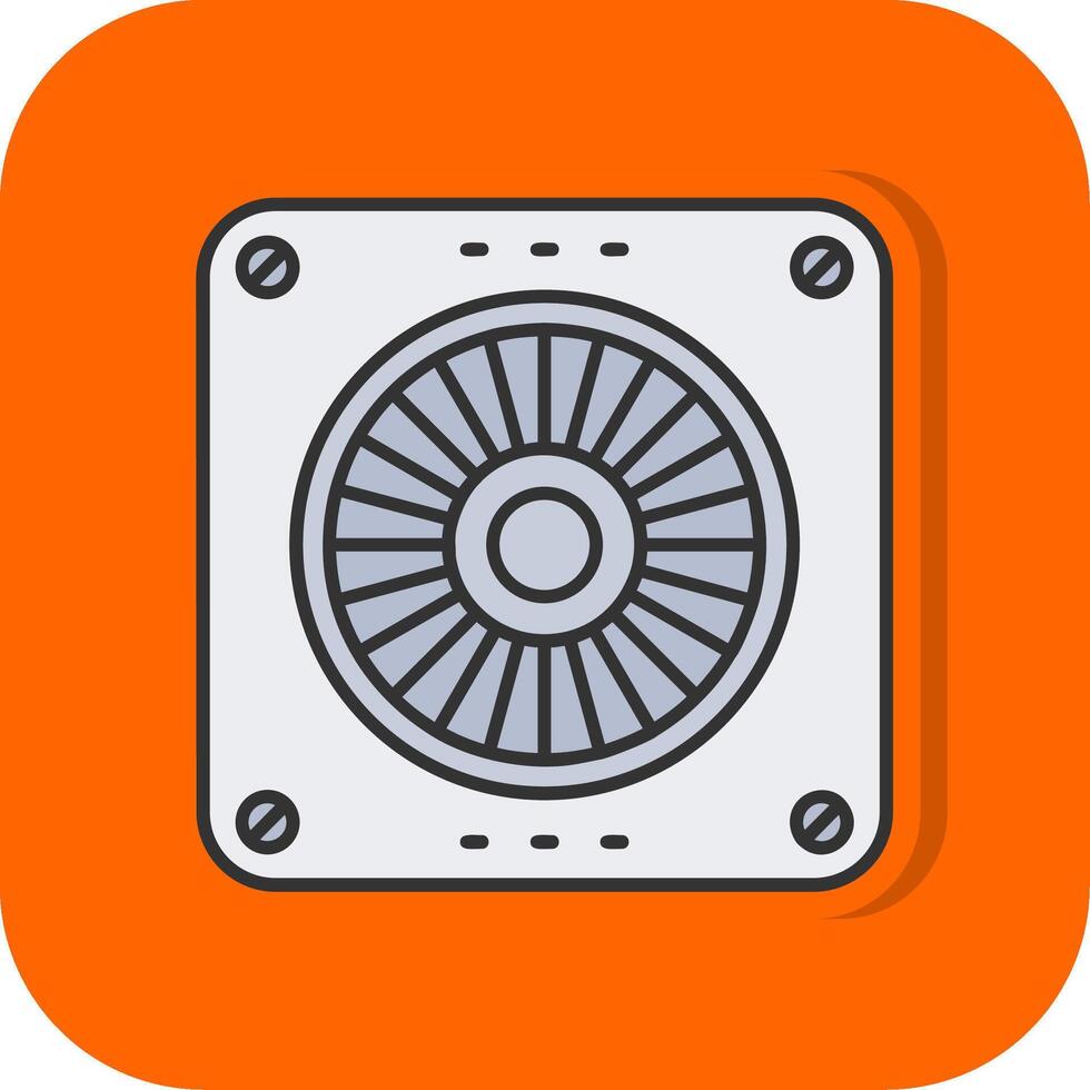 Extractor Filled Orange background Icon vector