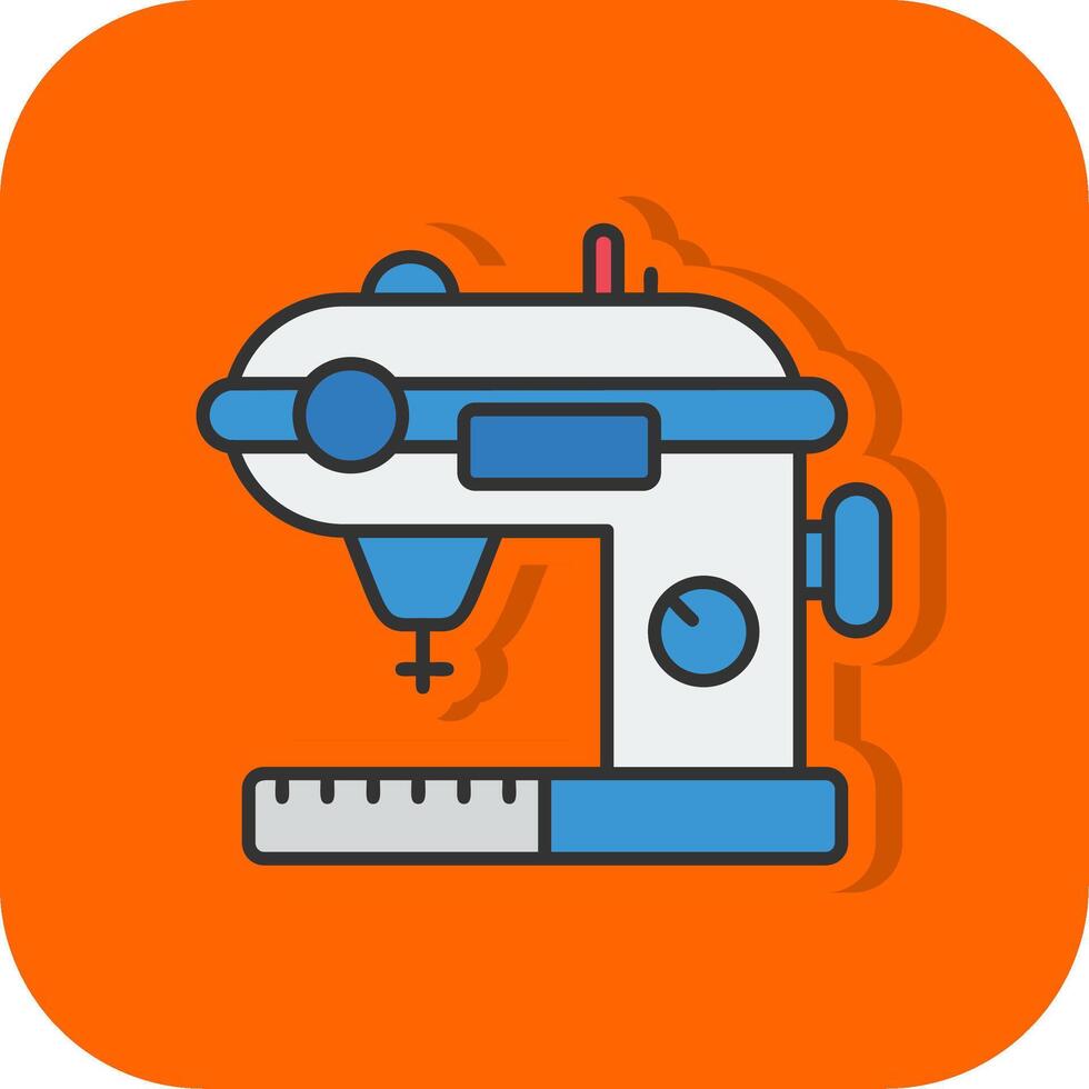 de coser lleno naranja antecedentes icono vector