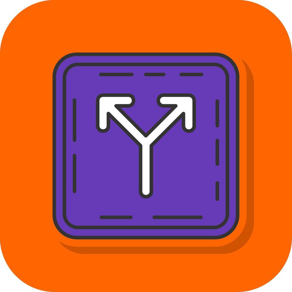 división lleno naranja antecedentes icono vector
