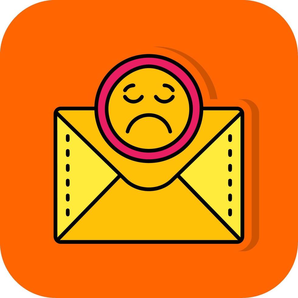Emoji Filled Orange background Icon vector