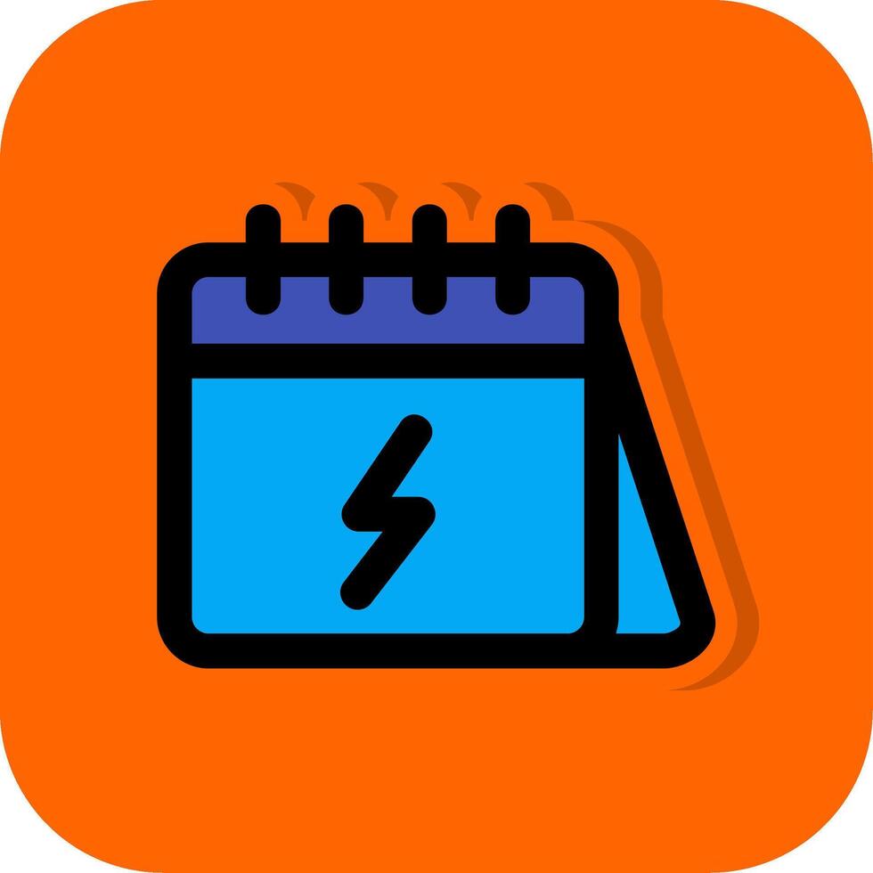 Calender Filled Orange background Icon vector