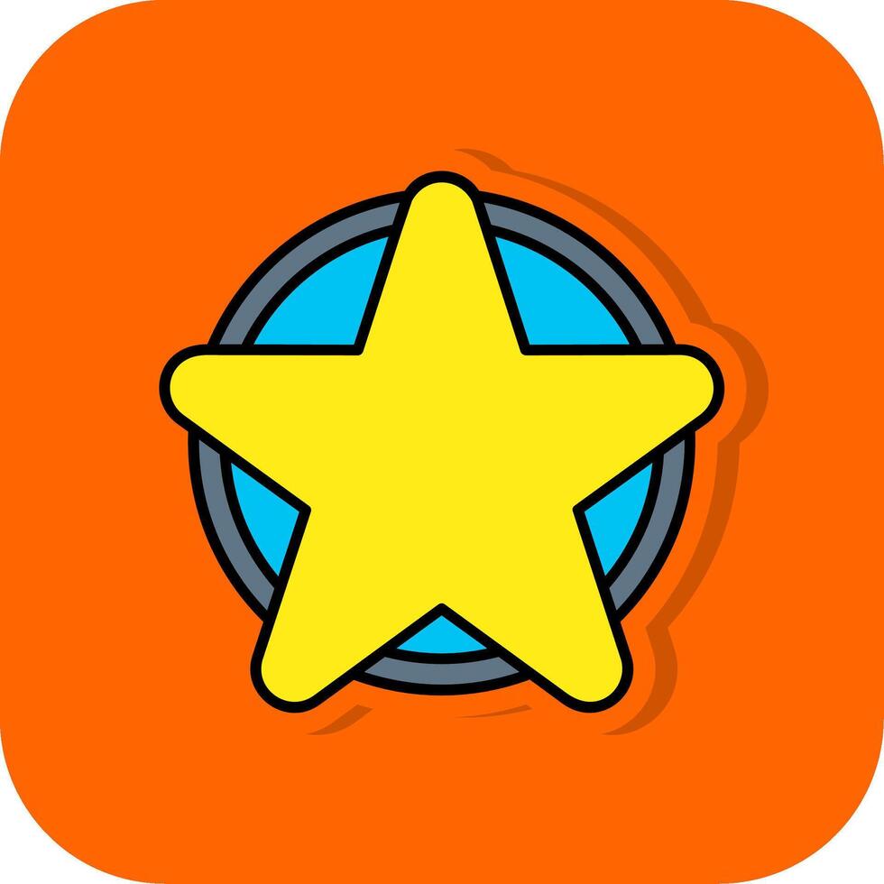 Favorite Filled Orange background Icon vector