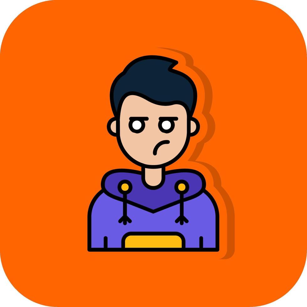 Liar Filled Orange background Icon vector