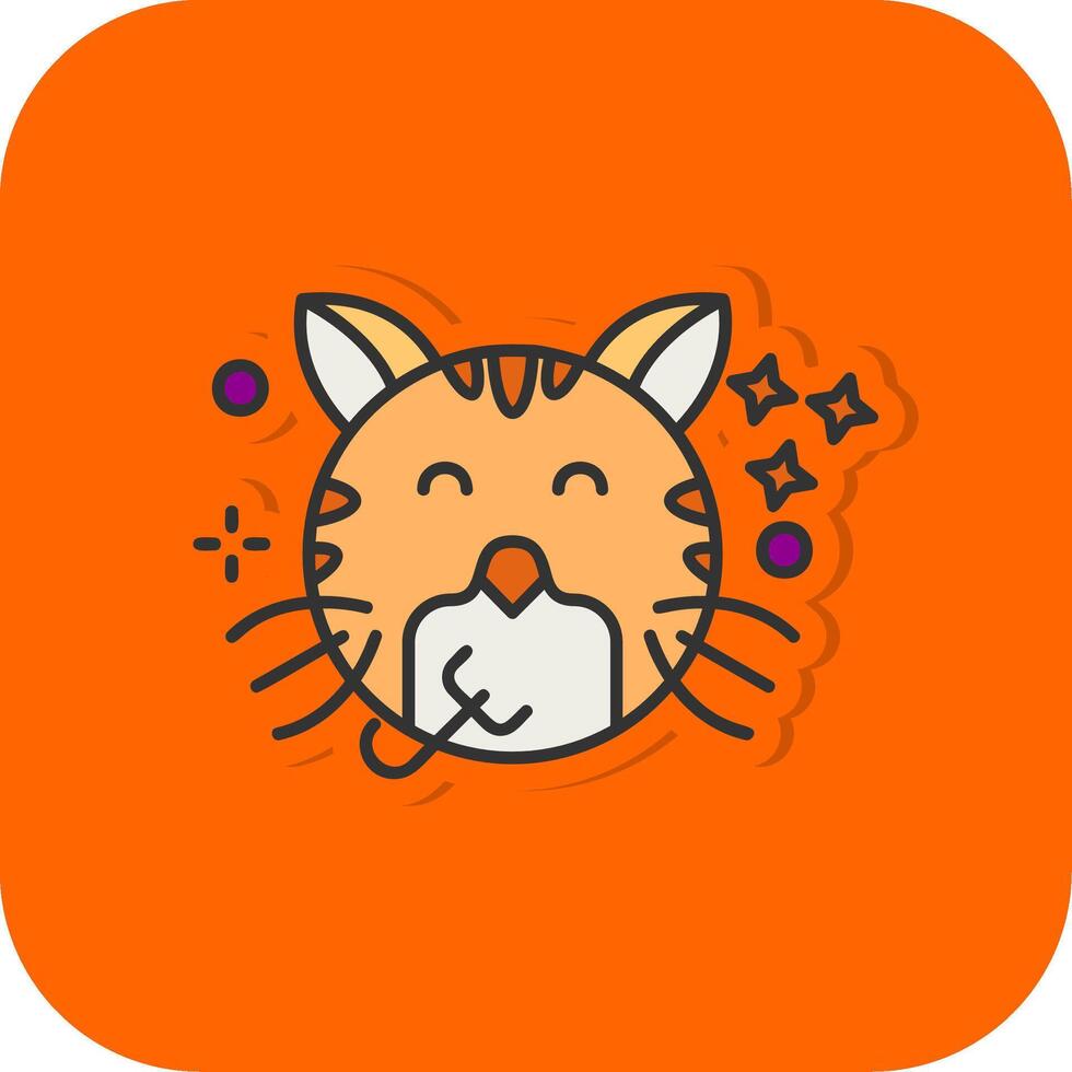 Congratulation Filled Orange background Icon vector