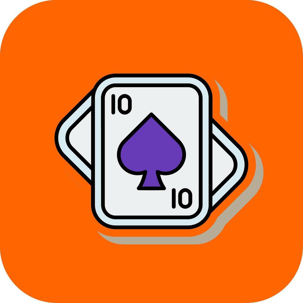 Spades Filled Orange background Icon vector
