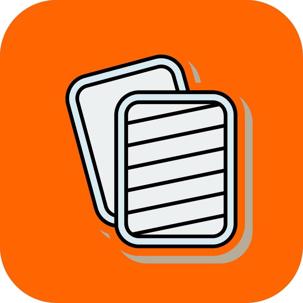 Blind Filled Orange background Icon vector