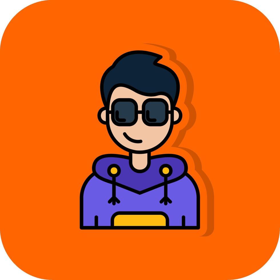 frio lleno naranja antecedentes icono vector