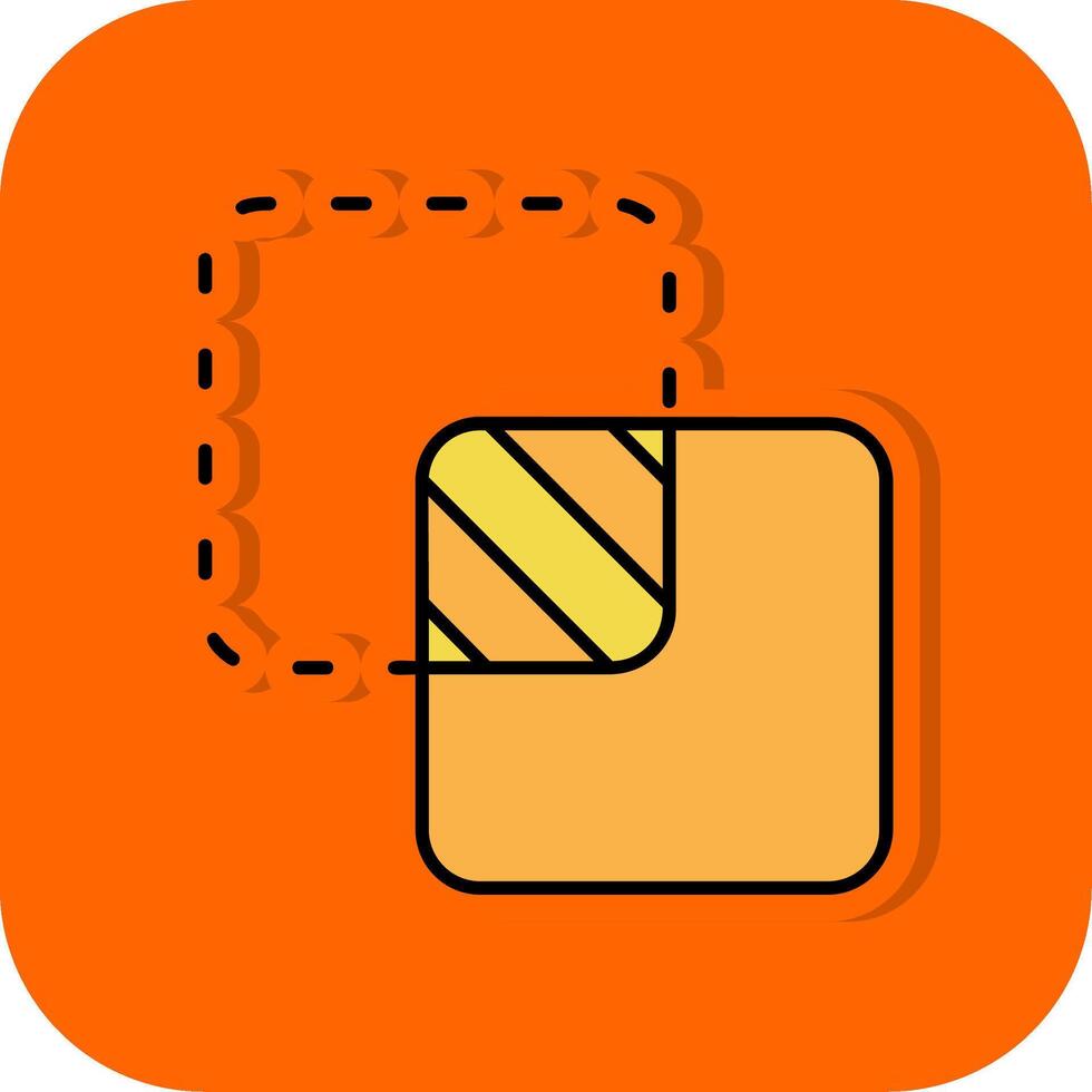 Unite Filled Orange background Icon vector