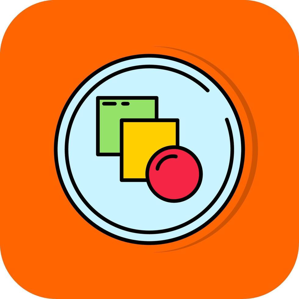 Blend Filled Orange background Icon vector