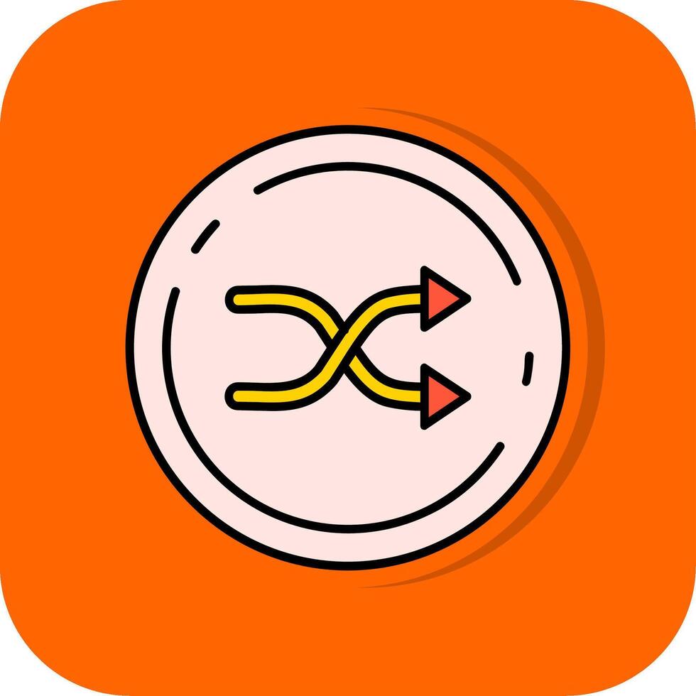 Random Filled Orange background Icon vector