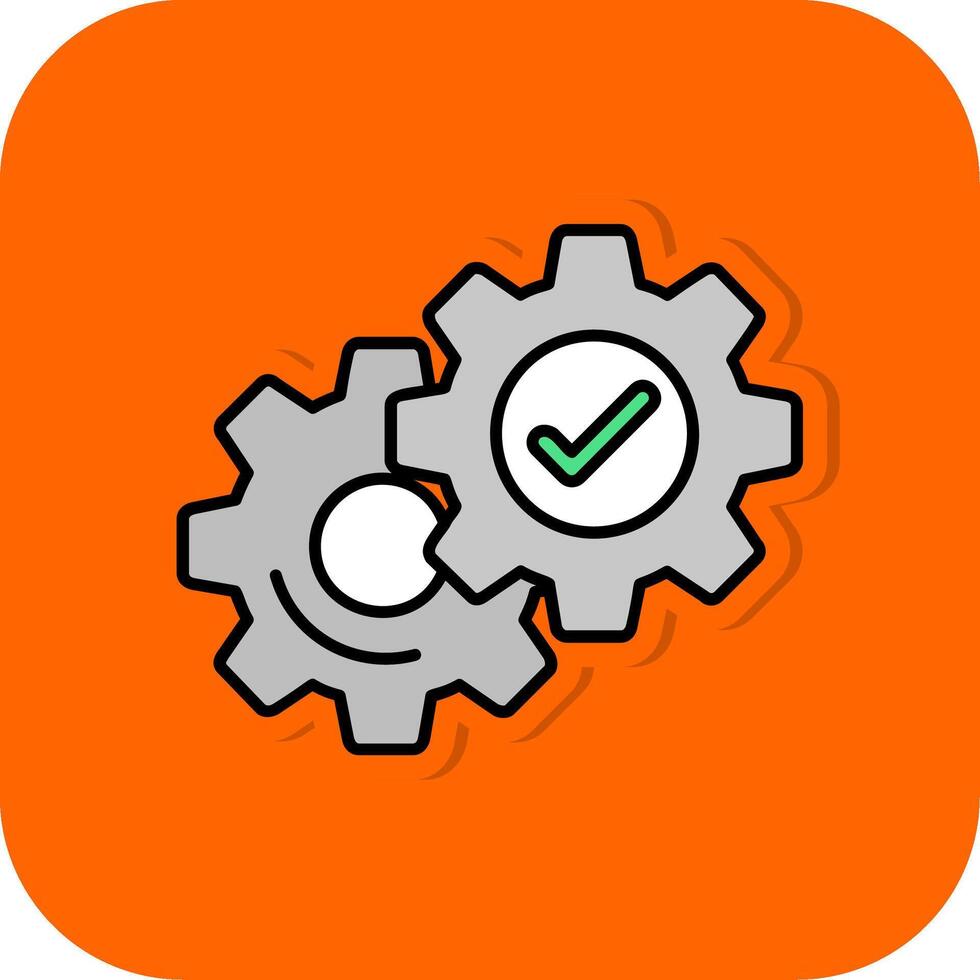 ajuste lleno naranja antecedentes icono vector