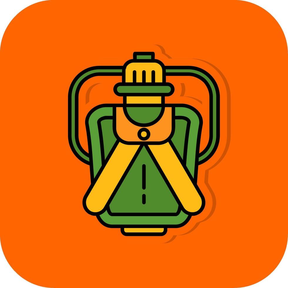 Canteen Filled Orange background Icon vector